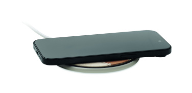 Logo trade corporate gifts image of: Cork wireless charger 15W